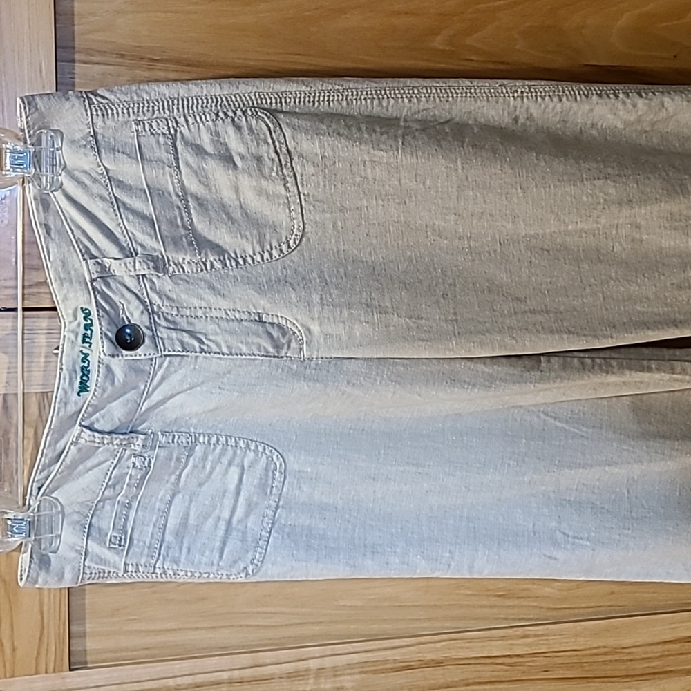 2/26 linen loose fitting beige pants by Worn Jeans